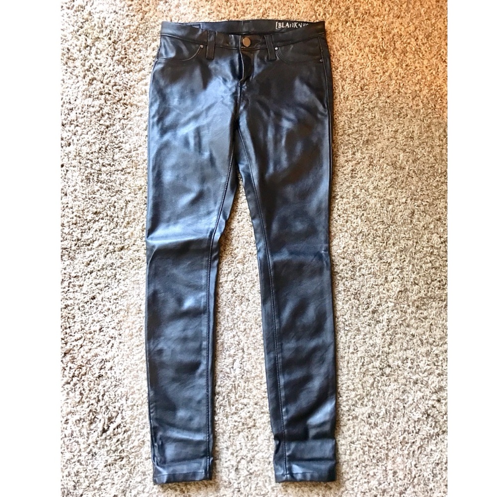 Blank nyc faux leather skinny pants leggings 27